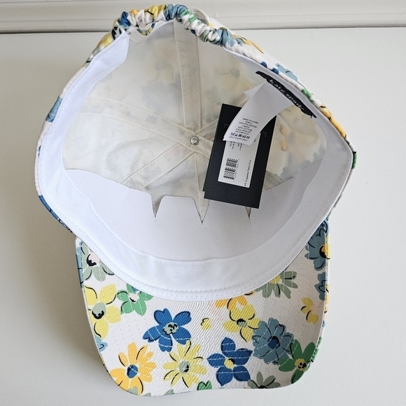New Kate Spade New York Printed Floral French Cream Baseball Hat/Cap NWT - Picture 6 of 7